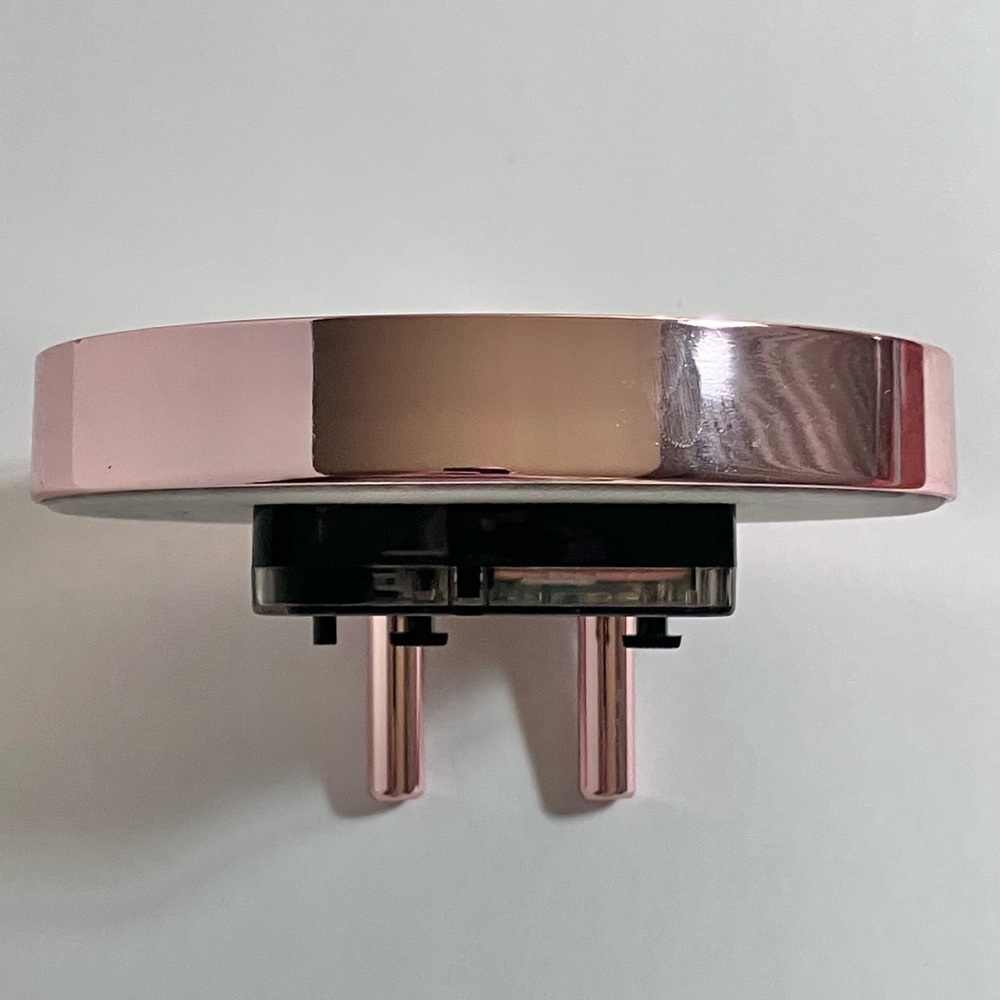 ADDISON ROSS Alarm Clock / Ivory Bezel & ROSE GOLD Metal Case / Light Scratches - Picture 6 of 8